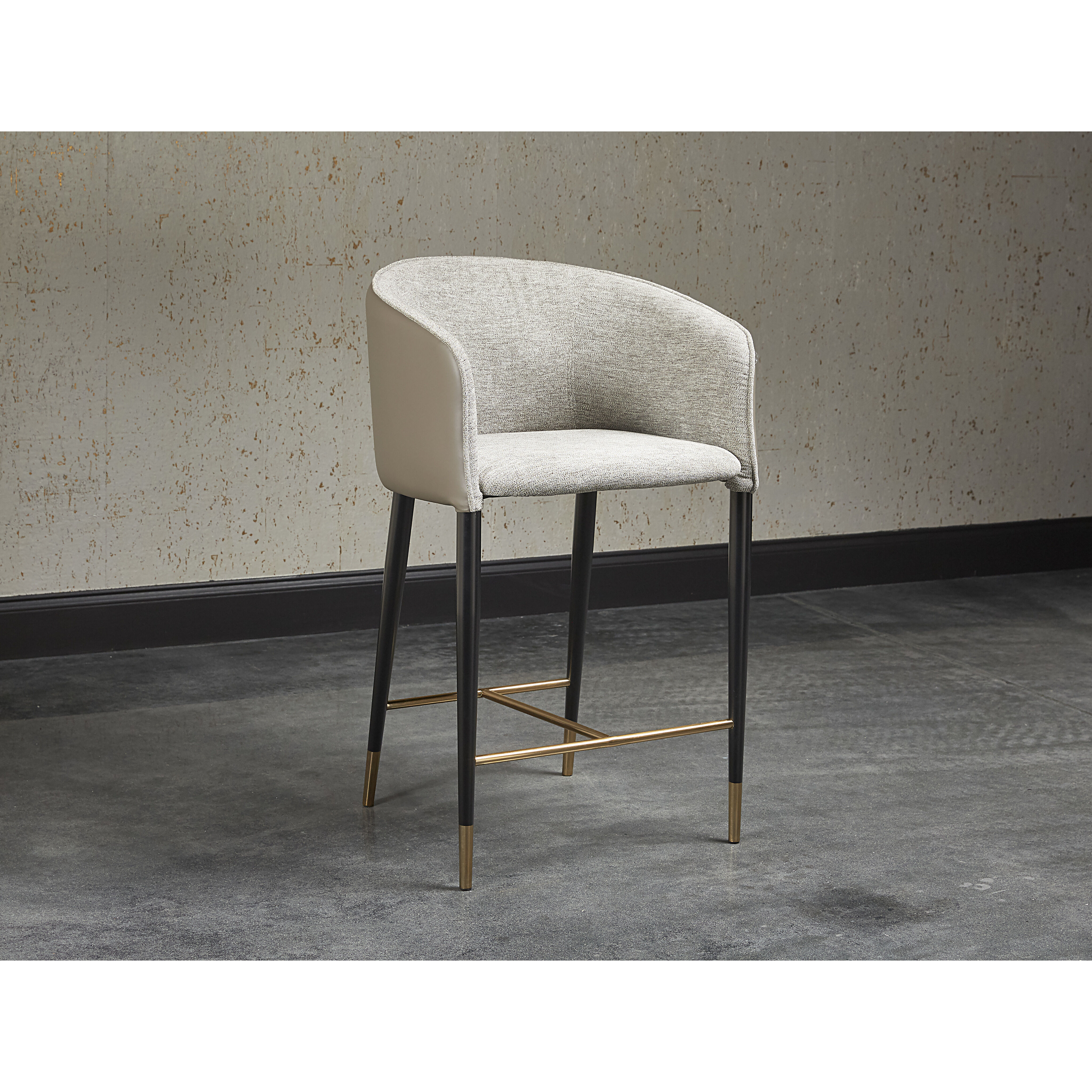 Asher 37.75 inch Flint Grey / Napa Taupe Counter Stool